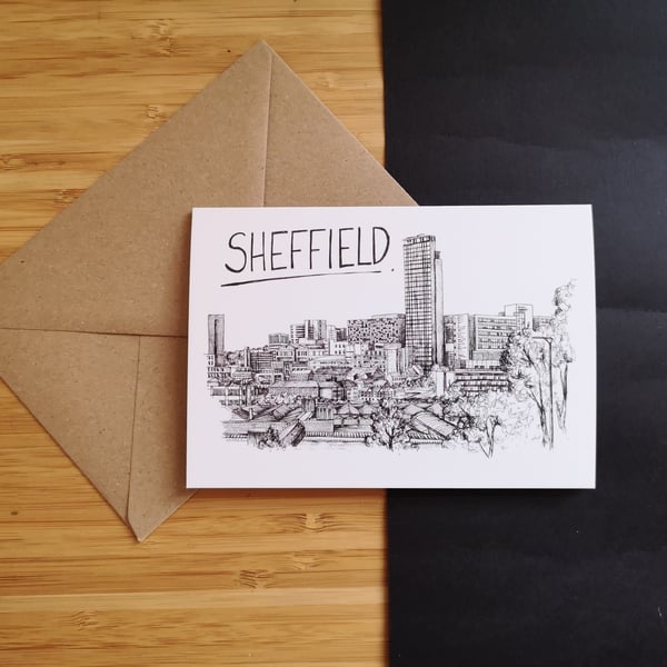 Sheffield Skyline Greetings Card