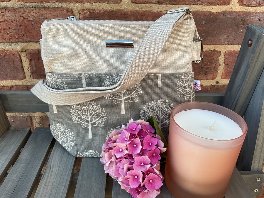Grey Tree Mulberry Trees Crossbody Bag