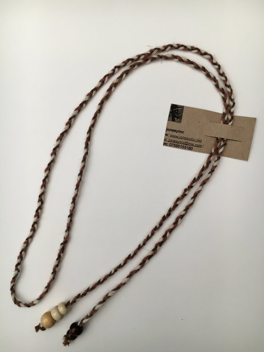 Hand-plaited wrap necklace (number 9)