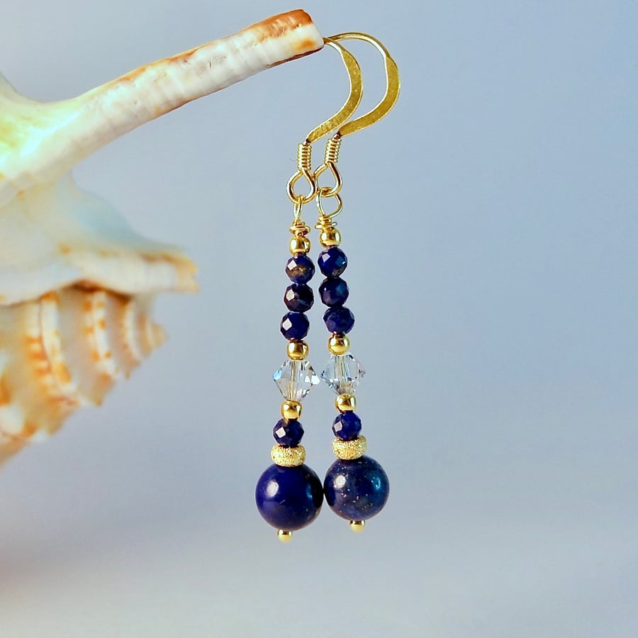 Lapis Lazuli Earrings, Birthday, Anniversary, Mother's Day, Valentine's Gift