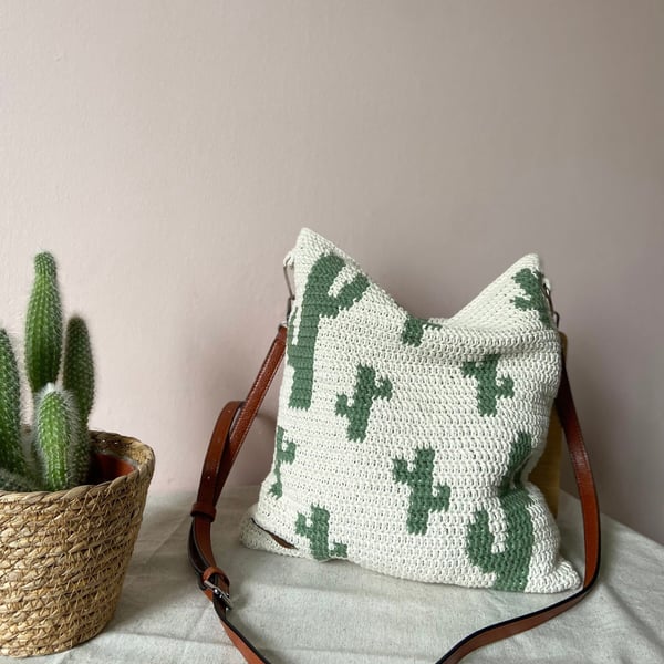 Tote bag, Handmade tote bag, Crochet tote bag, Crochet bag, Crossbody bag. 