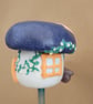 Purple mushroom Fairy home House Plant Pot Ornament - Pot Pal - Image 2