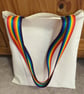 Small Colourful handles calico party, book bags - Image 2