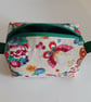 Handmade Japanese Floral Boxy Makeup Bag – Butterfly & Peony Print - Image 4