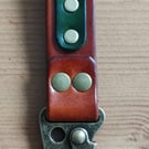 Leather Riveted Keyring Belt Dangler HK Sling Clip 
