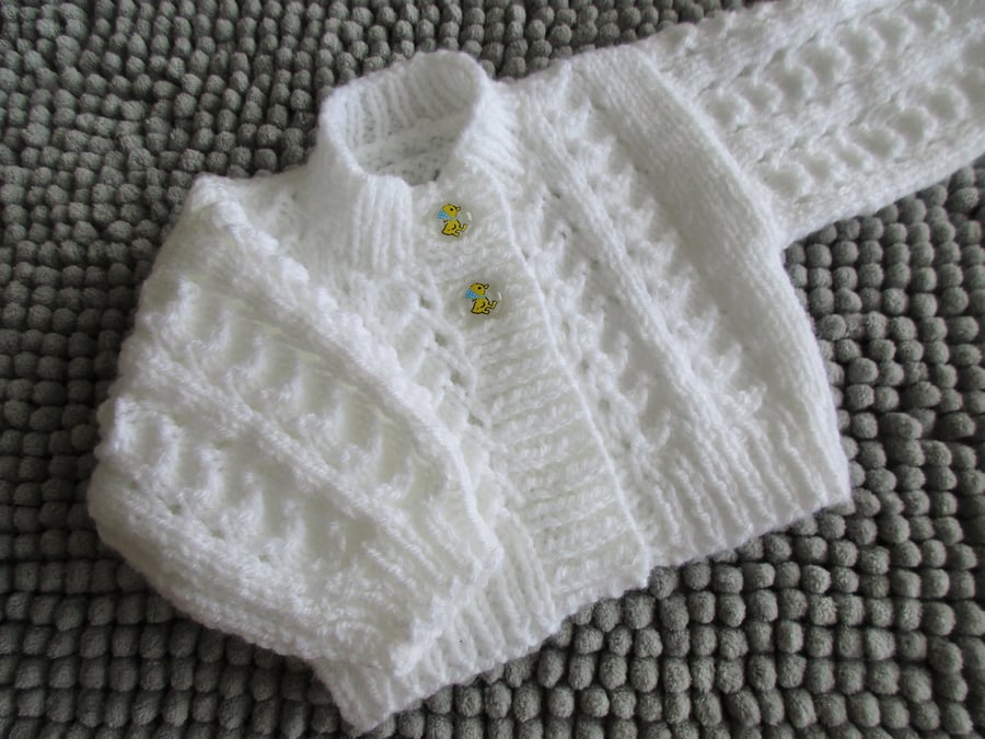 Early Baby Cardigan (To fit 12" Chest)