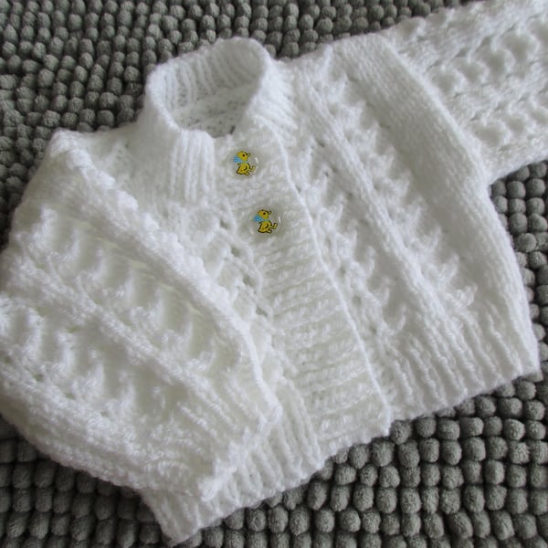 Early Baby Cardigan (To fit 12" Chest)