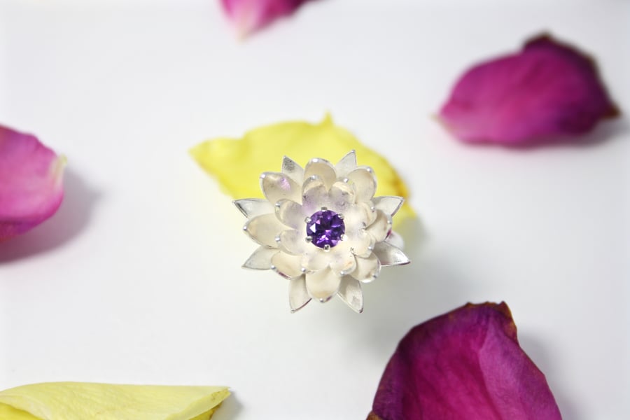 Water Lily Statement Ring
