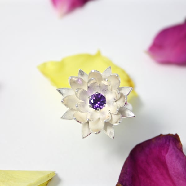 Water Lily Statement Ring