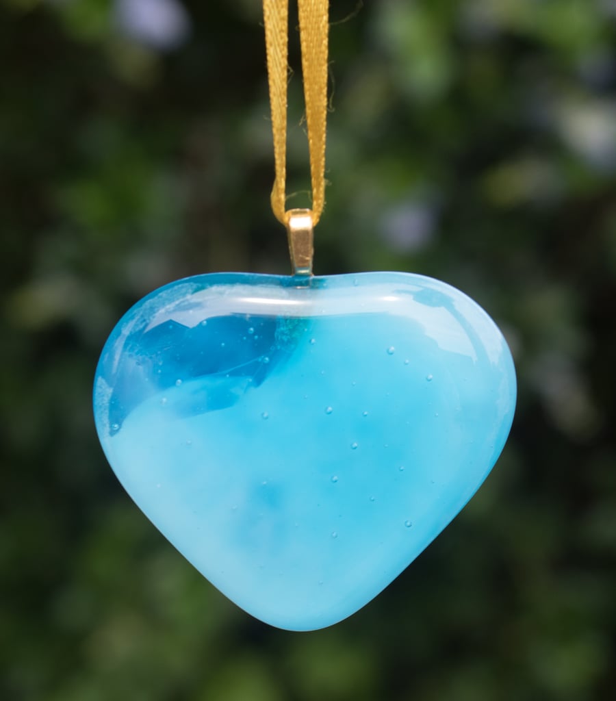 Fused Glass Heart on a Card