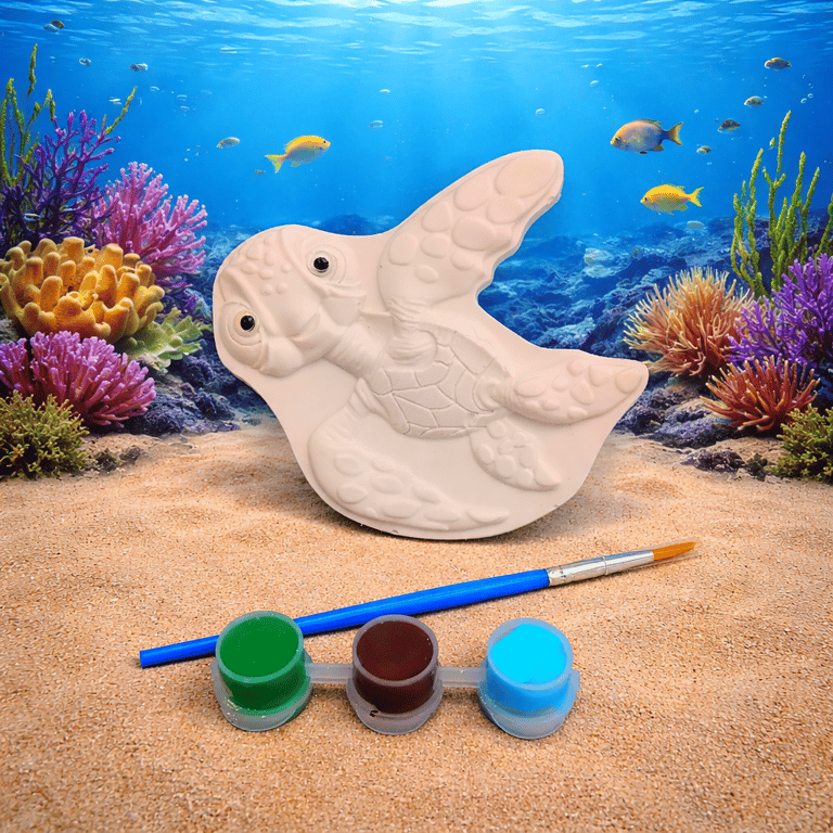 Paint Your Own Sea Turtle shape,Ocean Themed Party Bag Filler,Kids Party Activit