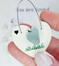 Sea Glass Bird Ornament, Handmade Coastal Keepsake, Gift Tag or Hanging Decor - Image 1
