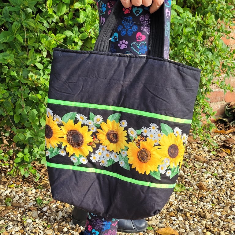 Sunflowers shopping bag tote bag