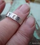 Sterling silver ring. Personalised. - Image 5