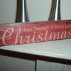 shabby chic distressed plaque - christmas plaque