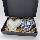 Handmade Hanging Lavender Hearts for wardrobes or drawers - Customisable 