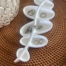  Wavy leaf design eco-resin trinket dish, jewellery tray