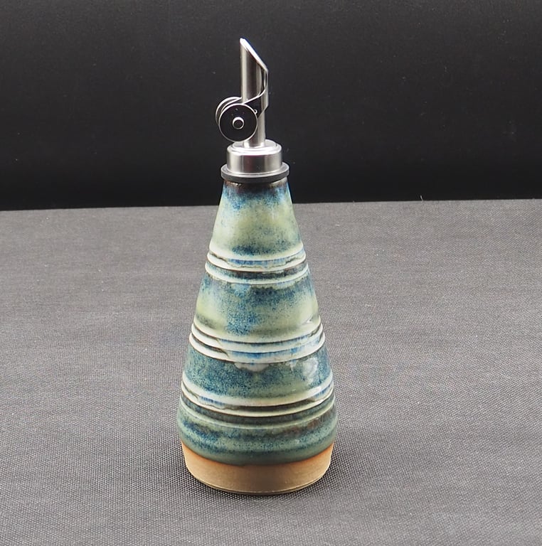 Oil or vinegar drizzler, homemade pottery