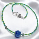 Ceramic Beads and Seed Bead Necklace