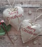Merry Christmas Lavender Heart Decoration - Image 2