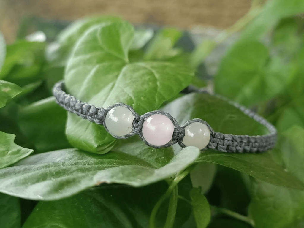 Moonstone & Rose Quartz Shambala Bracelet