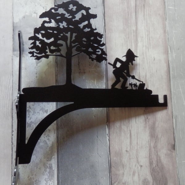 Gardener Working Under Tree Heavy Duty Hanging Basket Bracket