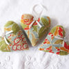 SET OF 3 CHARLES VOYSEY  LAVENDER BAGS - HEART SHAPED