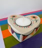 SUNFLOWER AND BUNTING CERAMIC HEART SHAPED TEALIGHT HOLDER - Image 5