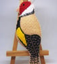 Gold Finch felt embroidered decoration, garden bird range   - Image 1
