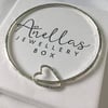 Hollow Heart Bangle, Silver Bangle, Open Heart Bangle, Silver Heart Charm Bangle