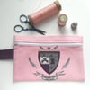 freehand embroidered pencil case for crafters - sewing