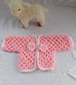 New Born Baby Girl Crochet Blanket Cardigan Hat Gift Set - Image 8