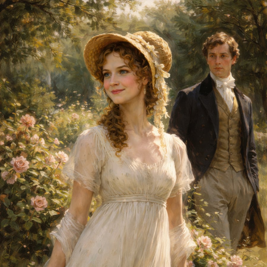 Emma Fine Art Print - Jane Austen Inspired Wall Art - 30cm x 30cm