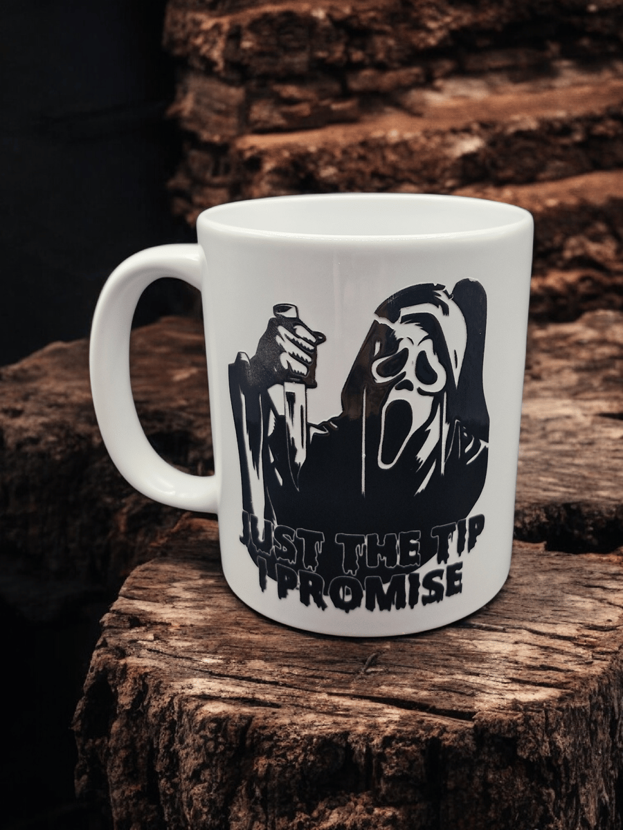 New Ghostface Mug Scream Scary Movie Fan Art Horror Movie Iconic Just the Tip