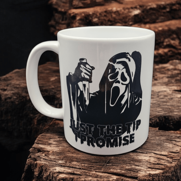 New Ghostface Mug Scream Scary Movie Fan Art Horror Movie Iconic Just the Tip