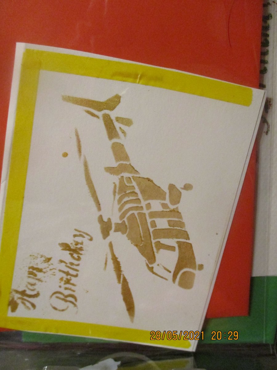 Happy Birthday Yellow Helicopter Card