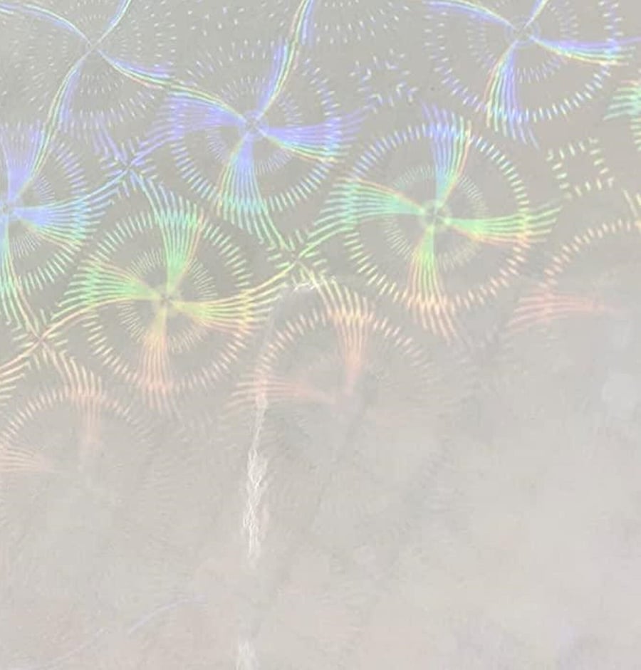 10 Sheets Self Adhesive Windmill Transparent Holographic Vinyl Overlay Sheets St