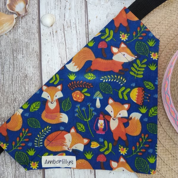 Fox Dog Bandana Over the collar