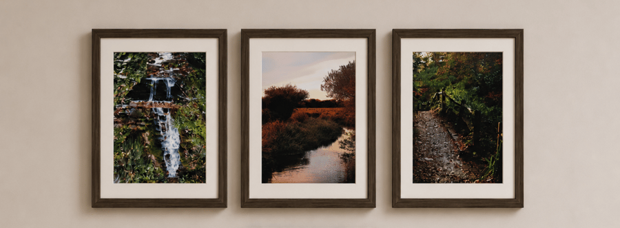 Dorset & Somerset Countryside Wall Art Print Set of 3 – Rustic Landscapes