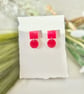 Pink Geometry Acrylic Earrings