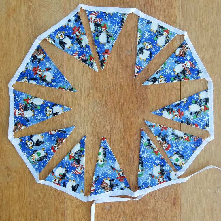 Christmas bunting Jolly penguins