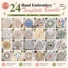 Hand Embroidery PDF Bundle Templates Learn Embroidery