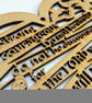 Medium wooden heart - Be strong and courageous (Joshua 1:9) - Image 2