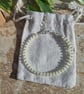 Pale Yellow Frosted Glass Rondelle Bead Bracelet