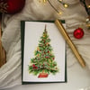 Bookish Christmas Tree Card – Cosy Festive Tree for Book Lovers