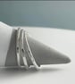Silver Stacking Ring Set X3 1.5mm Sterling Silver Hammered-Sparkly & Faceted H-Z - Image 7