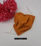 Face mask,  medium, adjustable,  3 layer, nose wire, washable in gold. - Image 1