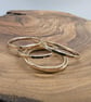 Skinny Hammered 14k Gold Filled Ring: Minimalist Stacking Band - Image 3
