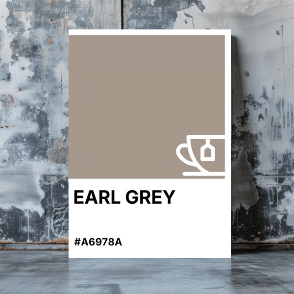EARL GREY Greeting Card – Colour Swatch Series (A6, Blank Inside)