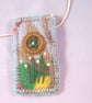 Sold. Felted and hand embroidered necklace - marsh marigold - Image 1